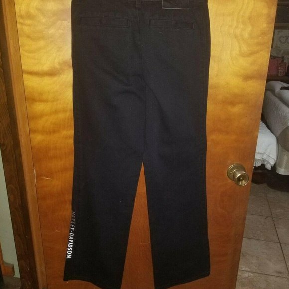 Harley Davidson Straight Leg Black Denim Jeans - Picture 6 of 8